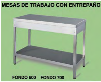 mesas de trabajo con entreparo 600 -700
